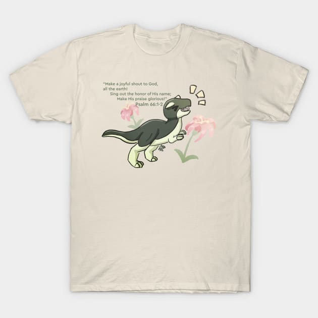 Carter Carnotaurus Shouts! T-Shirt by Pudica